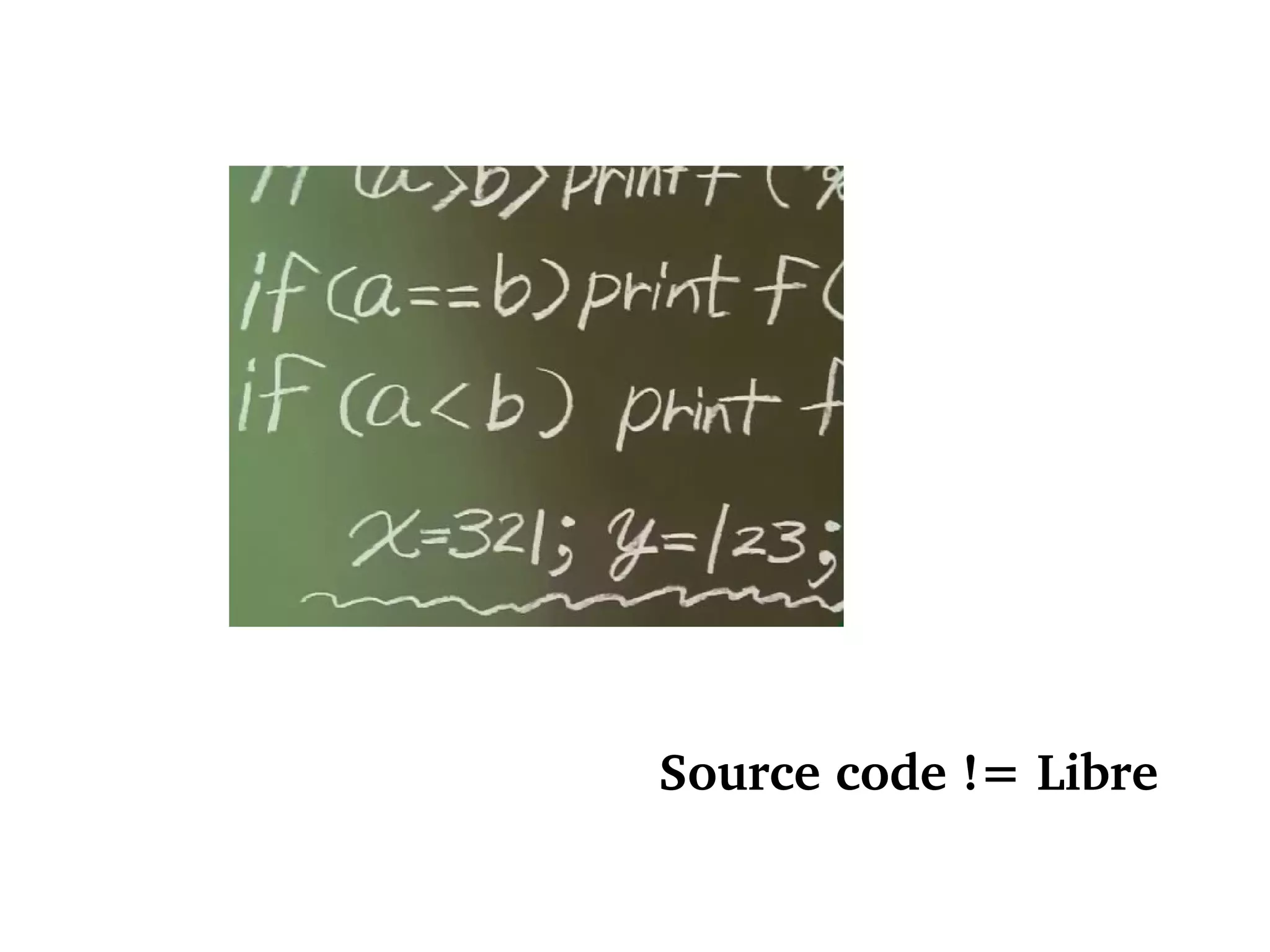 Source code != Libre 