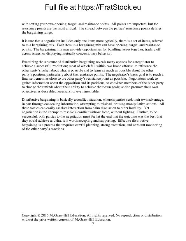 Essentials of Negotiation 6th edition by Lewicki Barry Saunders solut…