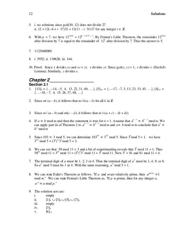 Solutions Manual For An Introduction To Abstract Algebra With Notes T