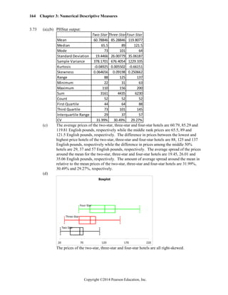 Solutions Manual for Statistics For Managers Using Microsoft Excel 7th ...