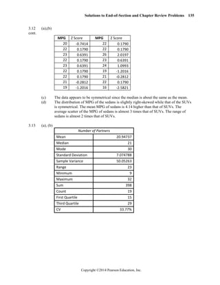 Solutions Manual for Statistics For Managers Using Microsoft Excel 7th ...