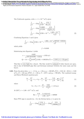 Solutions Manual for Water-Resources Engineering 3rd Edition by Chin | PDF