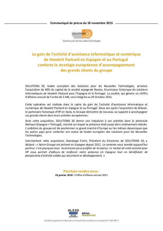 Solutions 30 se renforce en espagne et au portugal