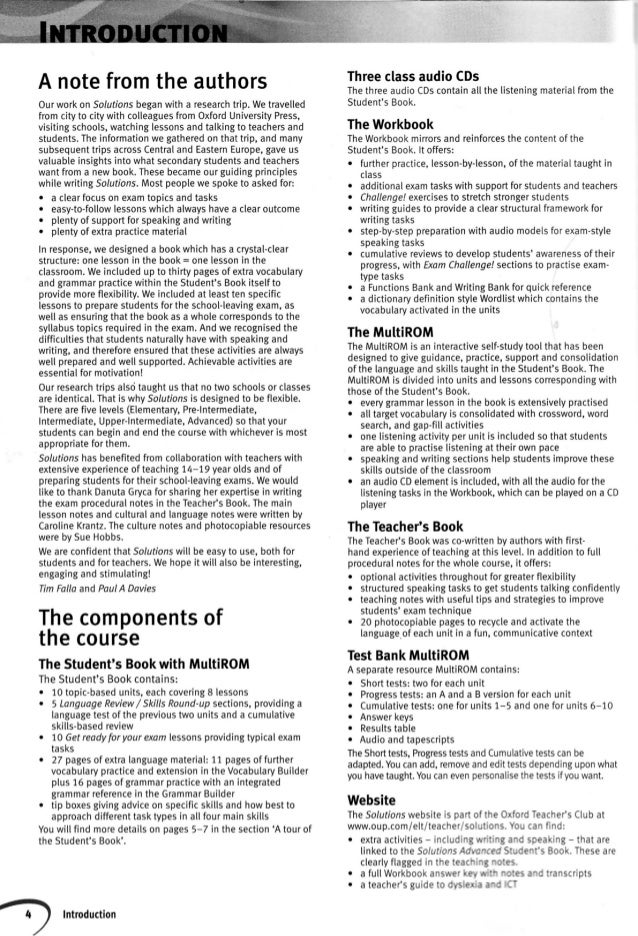Insight Intermediate Student S Book Answer Key