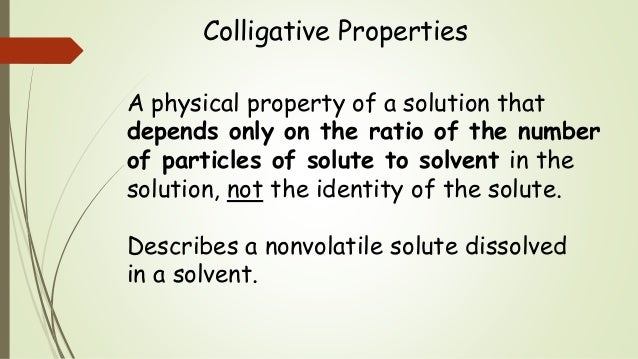 Colligative Properties III