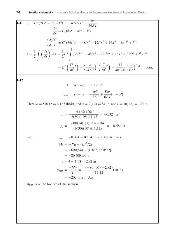 Solutions Completo Elementos De Maquinas De Shigley 8th Edition