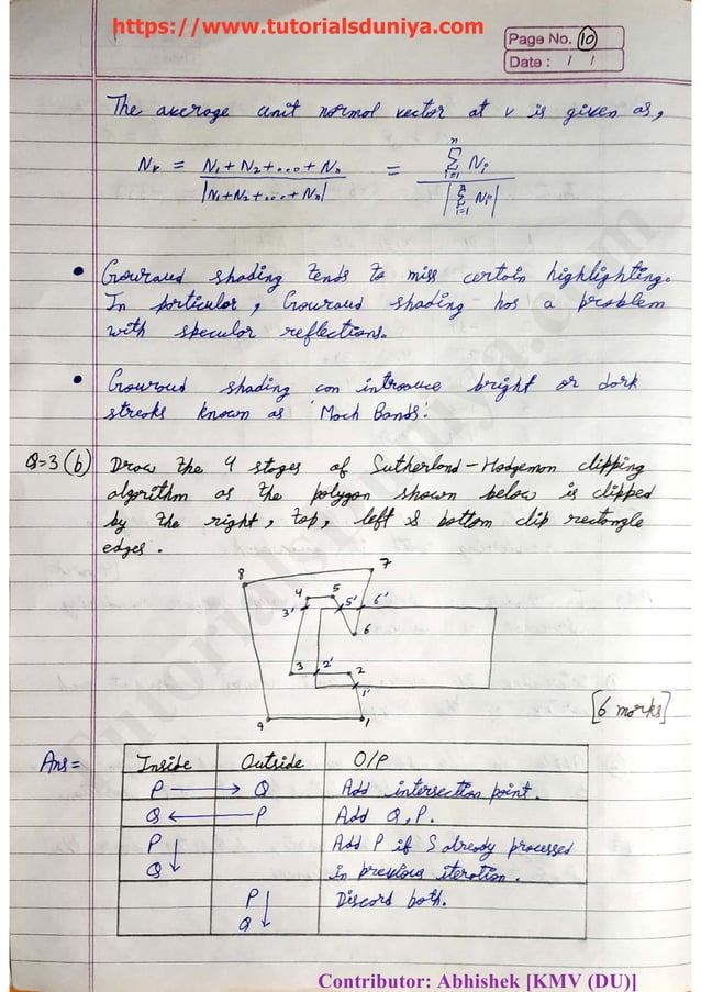 [Solutions] computer graphics question paper 2018