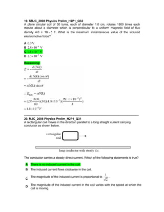 Solutions for electromagnetic induction | PDF