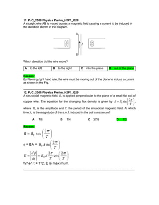 Solutions for electromagnetic induction | PDF