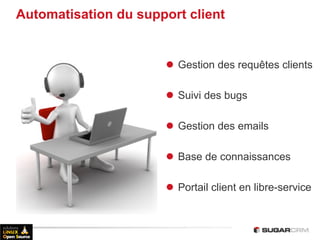 Automatisation du support client


                      l  Gestion des requêtes clients

                      l  Suivi...