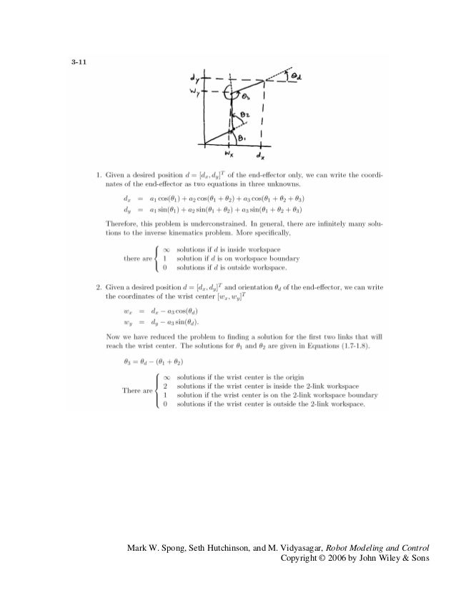 robot dynamics and control spong