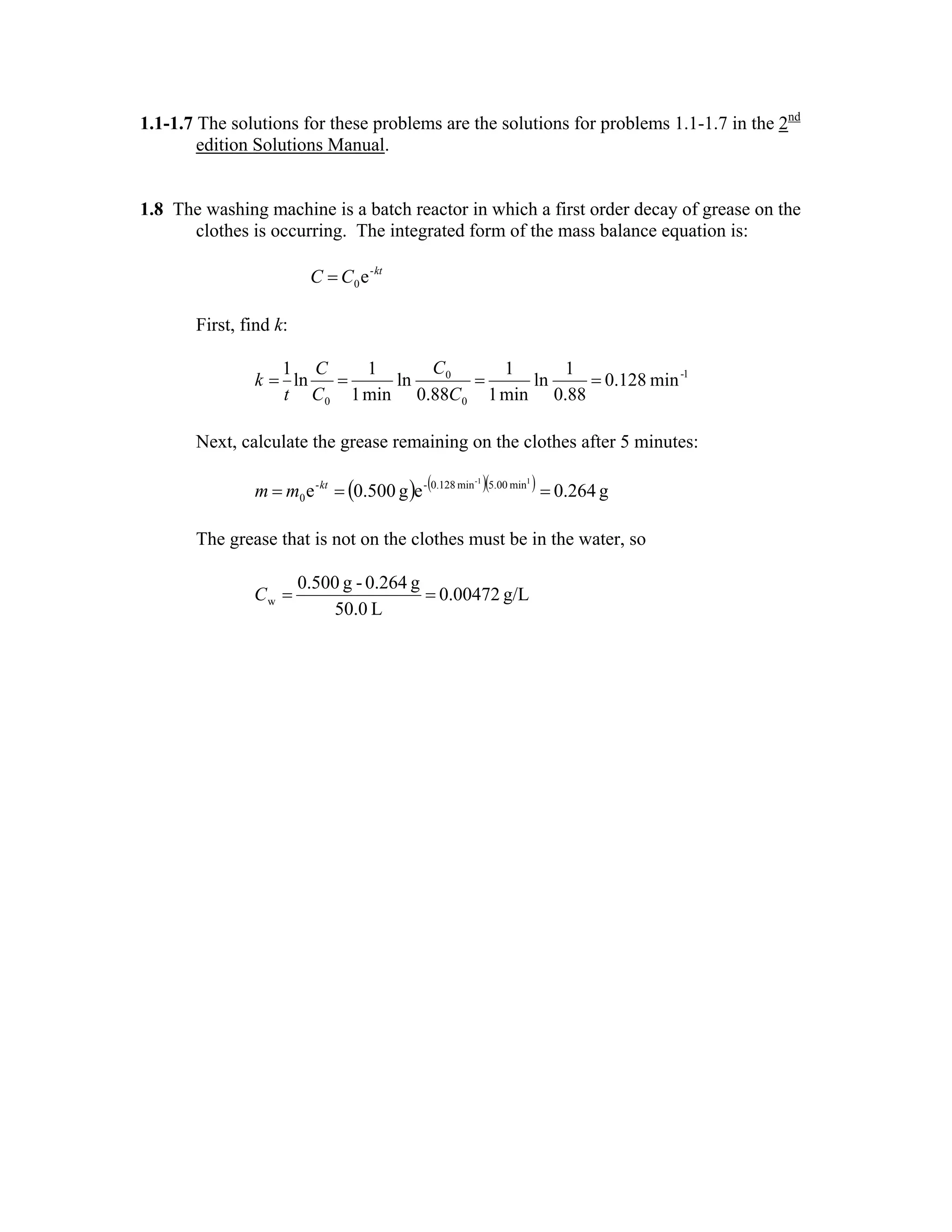 Solution for Introduction to Environment Engineering and Science 3rd ...
