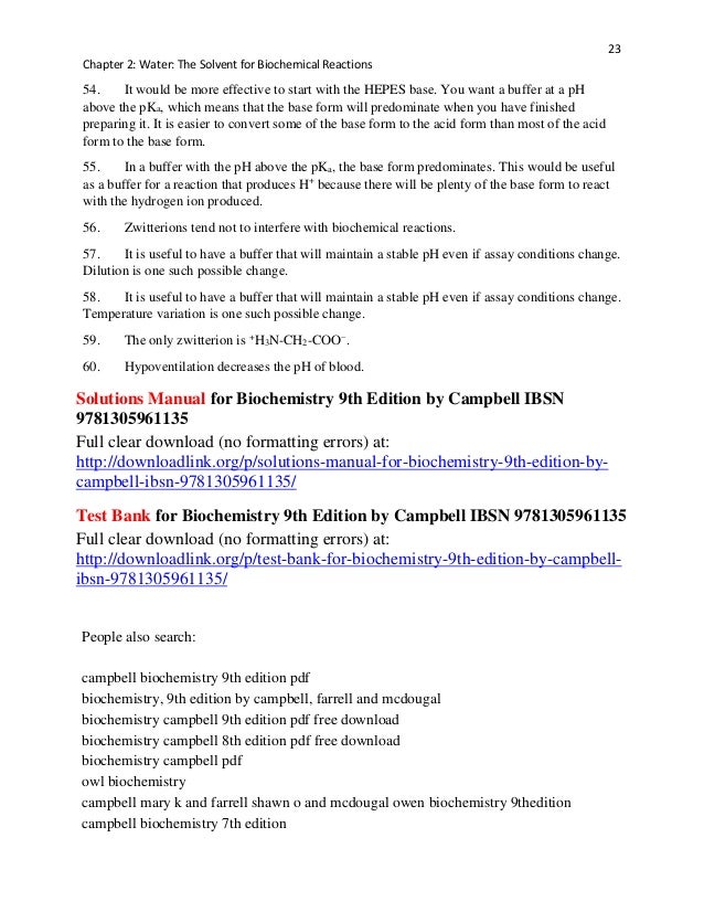 Campbell And Farrell Biochemistry 7th Edition Pdf Free Download 84+ Pages Explanation [1.2mb] - Updated 