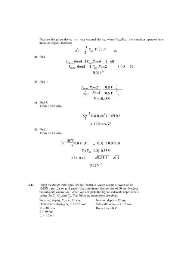 Solutions manual for cmos digital integrated circuits analysis and design 4th edition by kang PDF