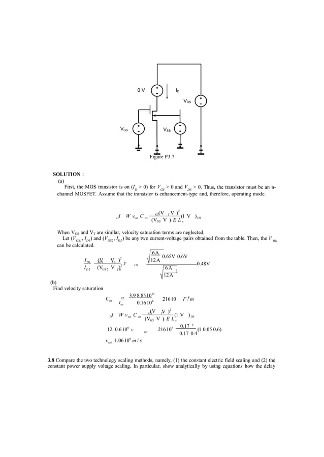 Solutions manual for cmos digital integrated circuits analysis and design 4th edition by kang PDF