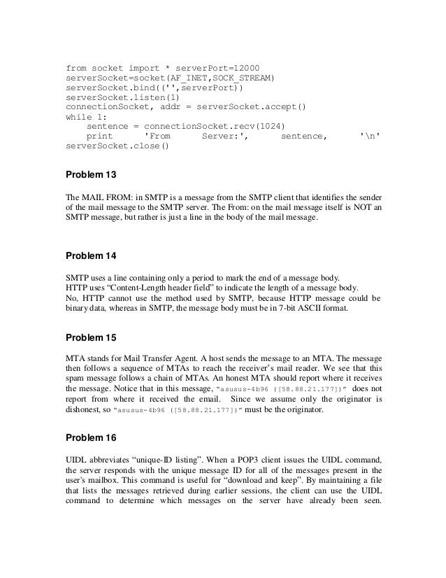 computer networking kurose 5th edition solutions pdf