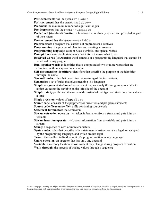 Solutions manual for c++ programming from problem analysis to program ...