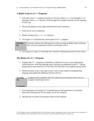 Solutions Manual For C++ Programming From Problem Analysis To Program…