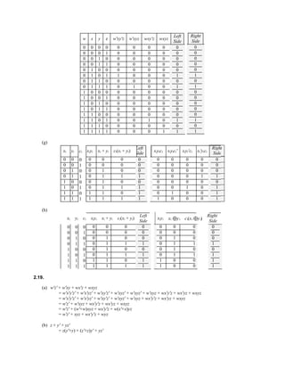 Solutions manual for digital logic and microprocessor design with ...