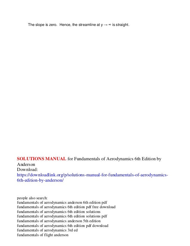Solutions manual for fundamentals of aerodynamics 6th edition by ande… fundamentals of aerodynamics 6th edition pdf free download