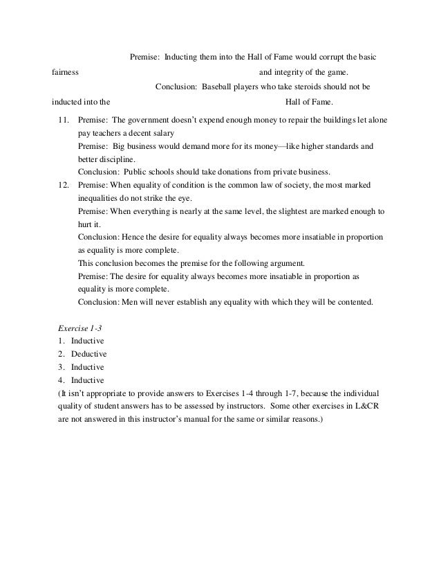 Solutions Manual For Logic And Contemporary Rhetoric The Use Of Reaso