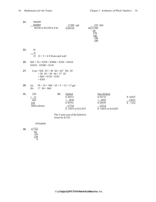 Solutions Manual for Mathematics for the Trades A Guided Approach 10th ...