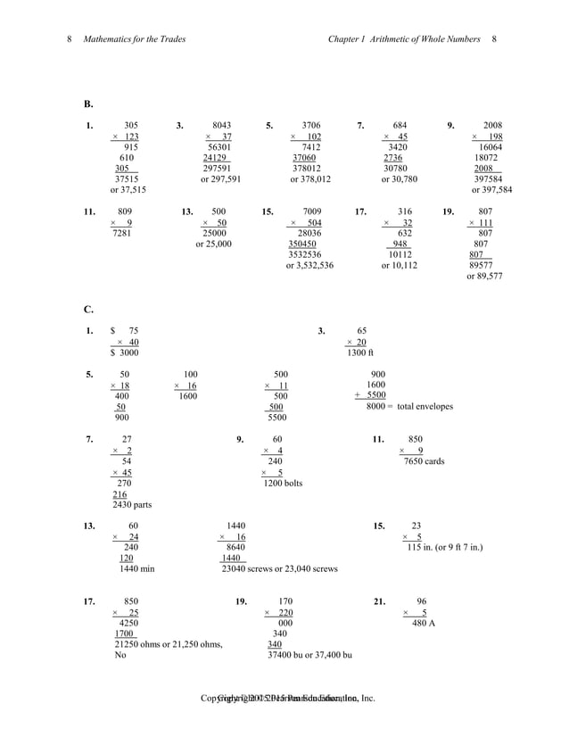 Trades Math Test Mathematics For The Trades Answers – IZBHYU