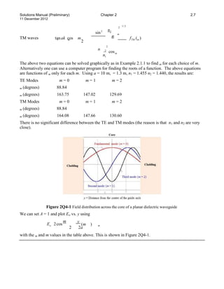 Solutions manual for optoelectronics and photonics principles and ...