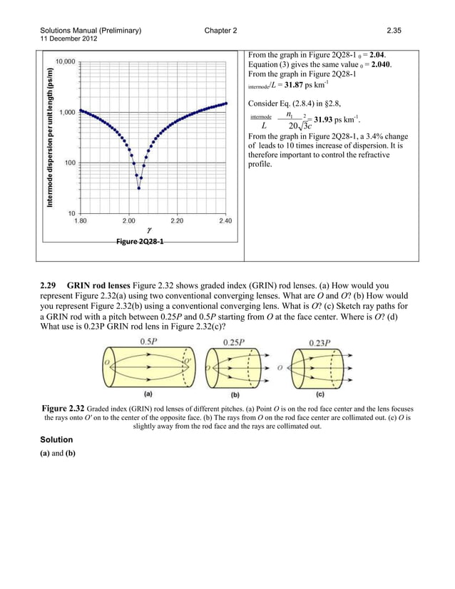 Solutions manual for optoelectronics and photonics principles and