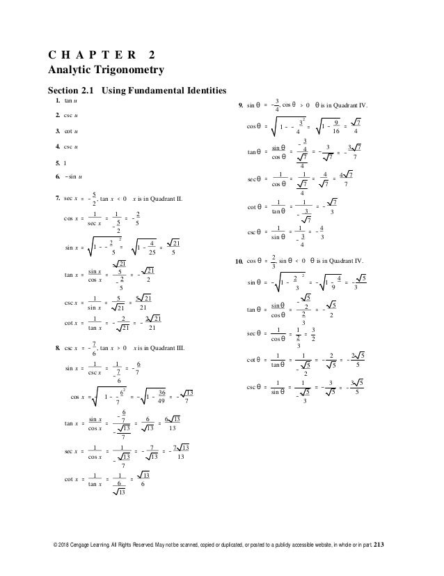 Solutions Manual For Trigonometry 10th Edition Larson Ibsn 9781337