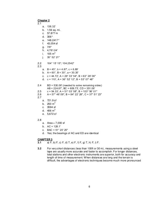 Elementary Surveying Solution Manual