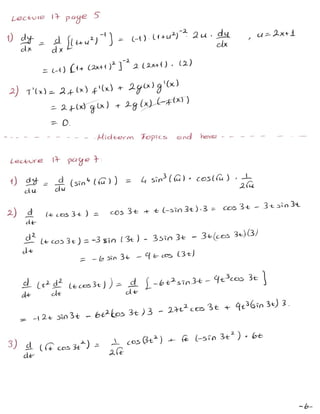 Solutions of exercises lectures 13 17 | PDF
