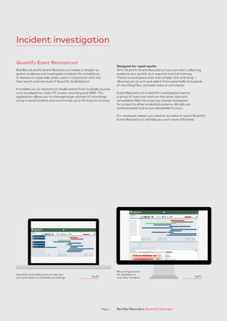 Red Box Recorders Solutions Overview | Voyager Networks | PDF