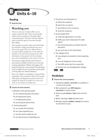 Solutions pre intermediate cumulative test b | PDF