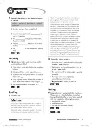 Solutions pre intermediate progress test a