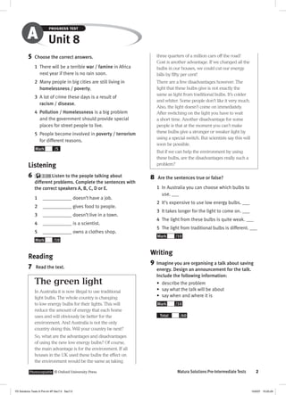 Solutions pre intermediate progress test a