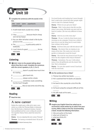 Solutions pre intermediate progress test a