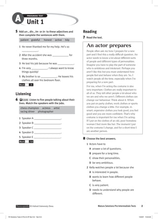 Unit 6 test b. Photocopiable Oxford University Press ответы. Unit 1. Photocopiable Tests по английскому. Unit 1 Test.