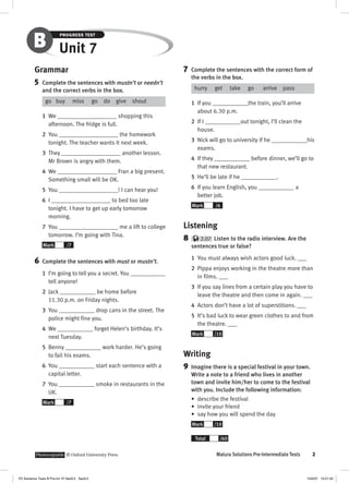 Solutions pre intermediate progress test b | PDF
