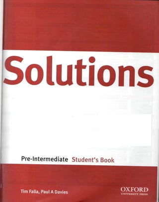 Solutions pre intermediate-sb | PDF