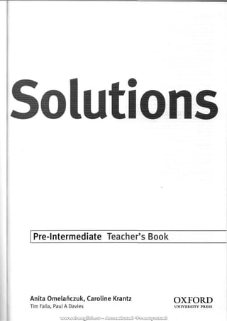 Solutions pre intermediate_tb | PDF