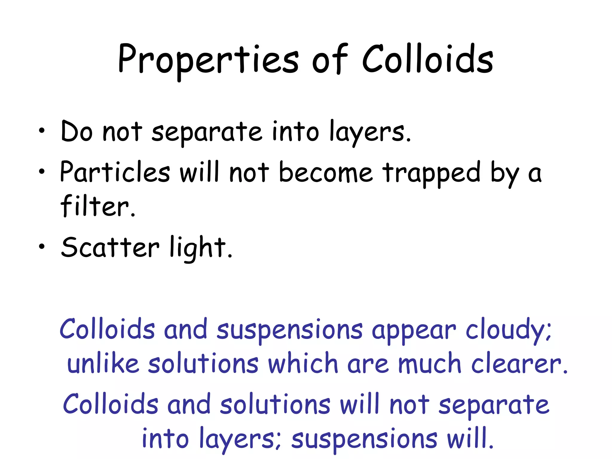 Solutions, suspensions, and colloids | PPT