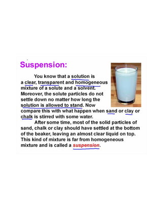 Solutions, suspensions and colloids | PDF