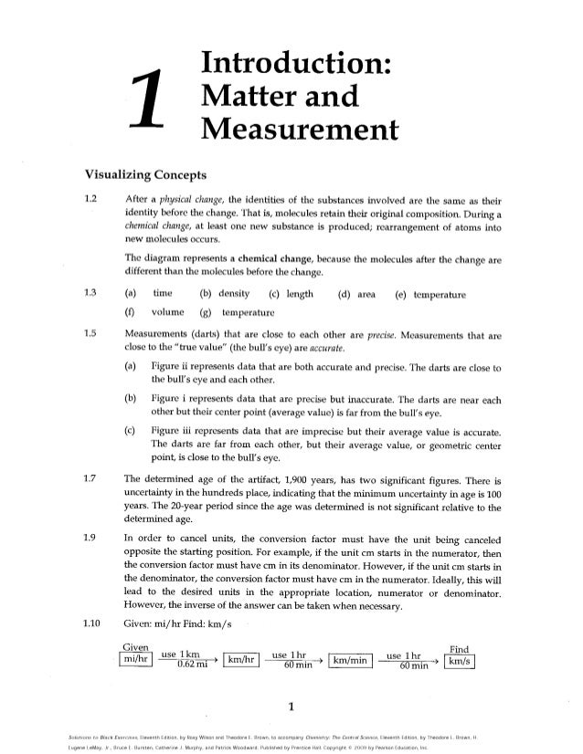 Solutions To Black Exercises The Central Science 11th