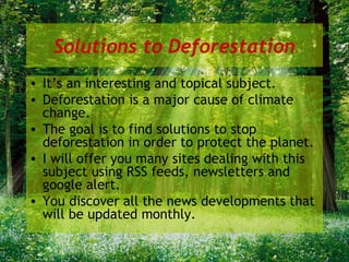 Gido Watch - Solutions to deforestation | PPT