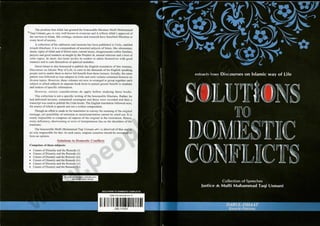 Solutions to Domestic Conflicts