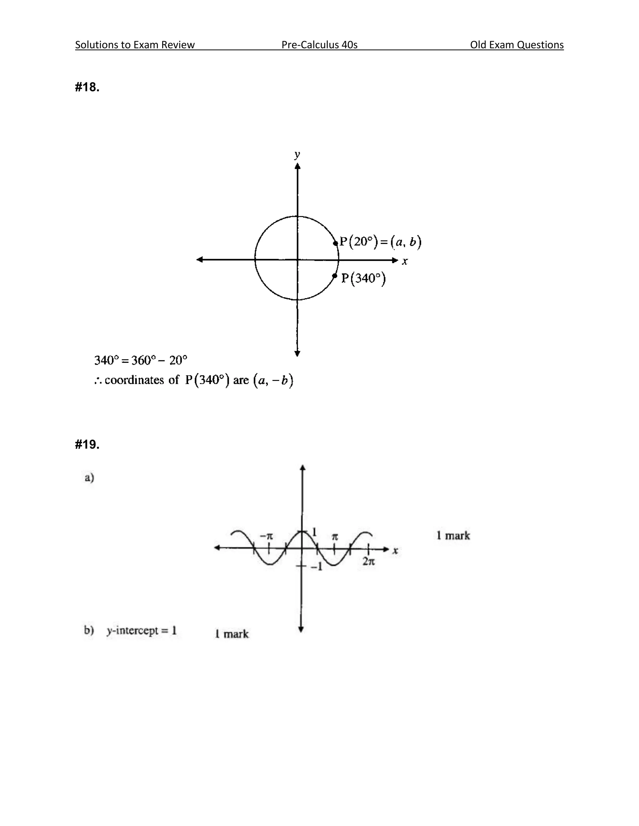 Solutions to Exam Review   Pre-Calculus 40s   Old Exam Questions


#18.




#19.
 