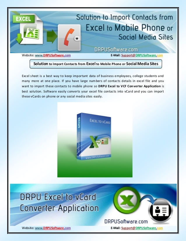 Solution To Import Contacts From Excel To Mobile Phone Or Social Media