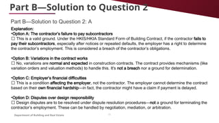 Construction Contract Law and Administration Week 11 tutorial | PPTX