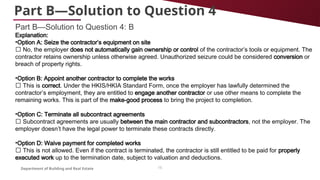 Construction Contract Law and Administration Week 11 tutorial | PPTX